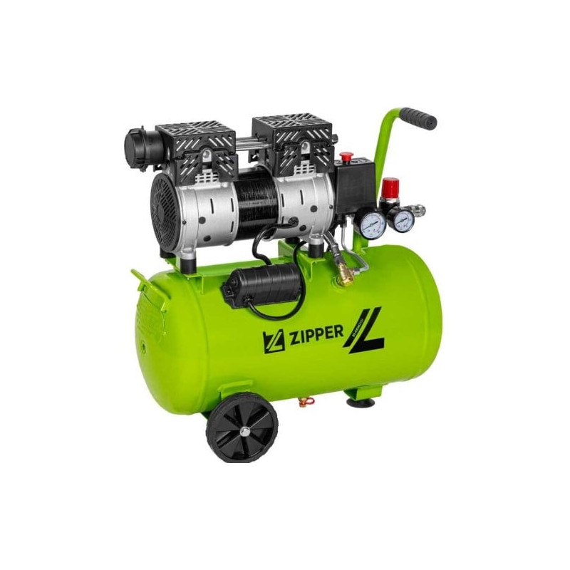 compressore aria zipper zi-com24si silenziato 24l 8bar verde