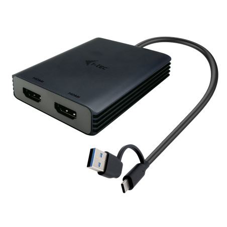 adattatore video i-tec hdmi doppio 4k/60 hz usb-a/usb-c