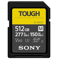 512gb scheda sdxc sony tough series uhs-ii class 10 u3 v60 [sfm512t]
