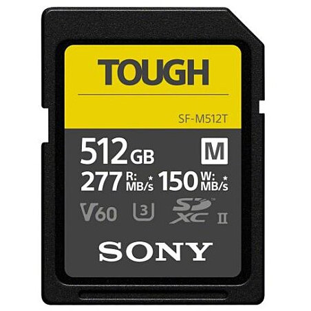 512gb scheda sdxc sony tough series uhs-ii class 10 u3 v60 [sfm512t]