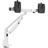 supporto monitor novus clu plus x2 c con attacco da tavolo bianco