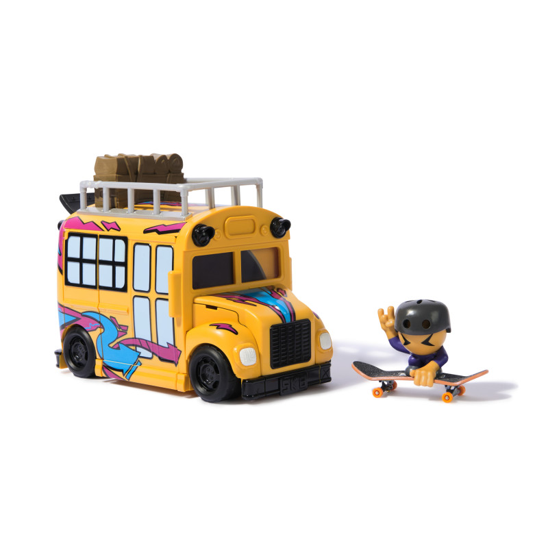 spin master skate crew sk8 bus con figurina in plastica multicolore