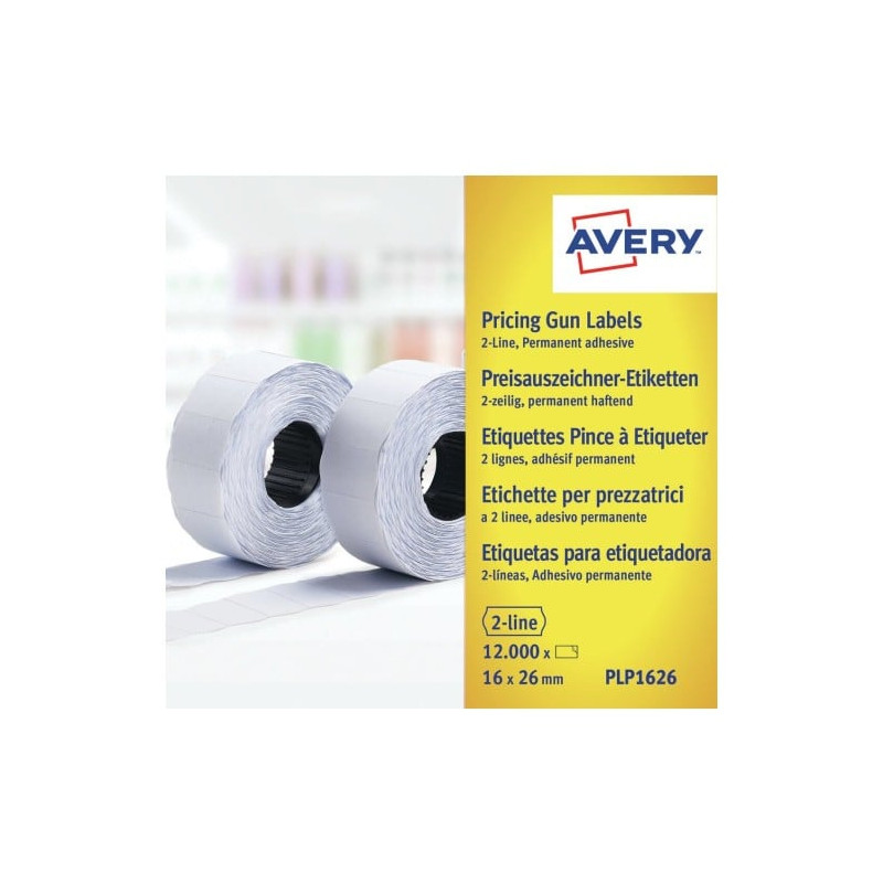 rotolo etichette avery plp1626 12.000 etichette onda per prezzatrici