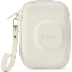 custodia fujifilm per instax mini liplay/con cerniera/tasca interna/bianco