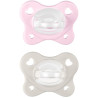 succhietto chicco dual soft bambina 2/6 mesi rosa 2pz