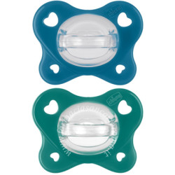 succhietto chicco dual soft bimba 16/36 mesi azzurro 2pz