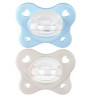 succhietto chicco dual soft 2/6 mesi azzurro 2pz