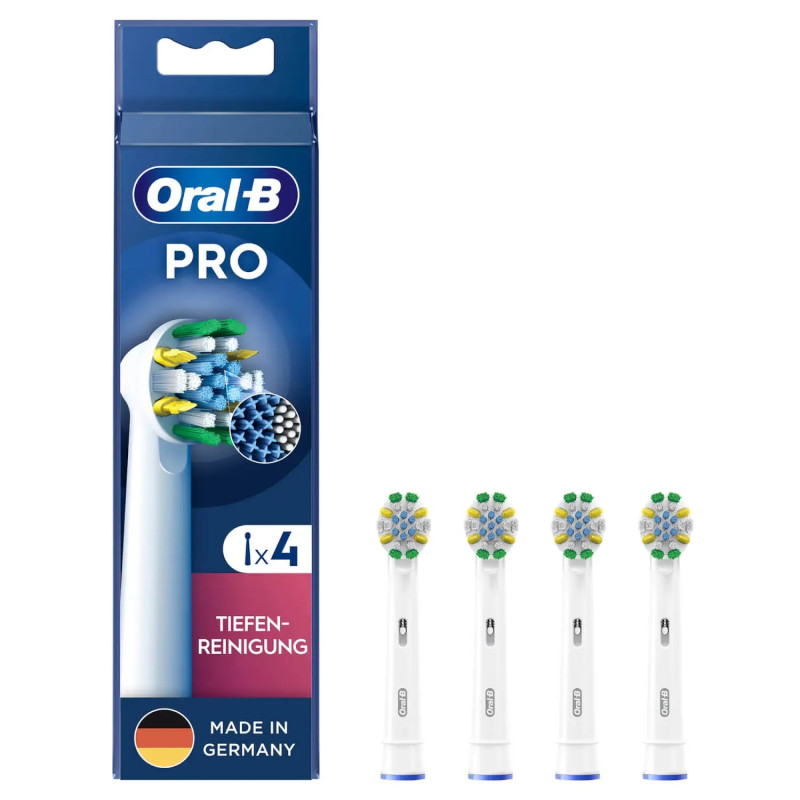 set testine di ricambio oral-b deep cleaning per spazzolino bianco