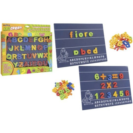 lavagna magnetica globo kidea 30434 con lettere e numeri multicolore