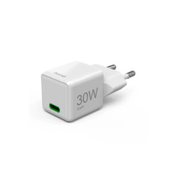 alimentatore da rete hama per smartphone usb-c 30w bianco [201982]