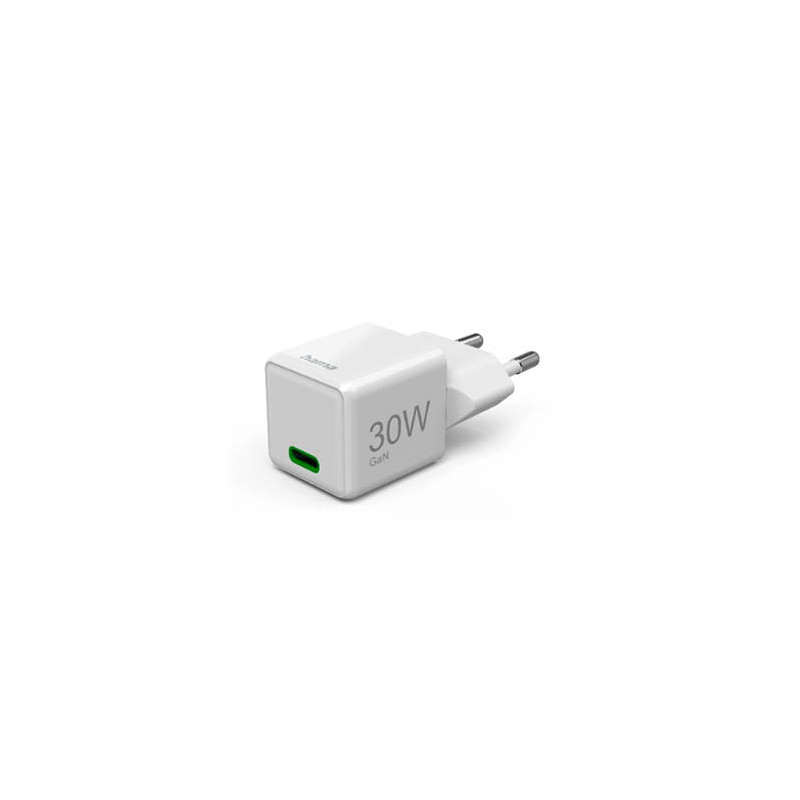 alimentatore da rete hama per smartphone usb-c 30w bianco [201982]