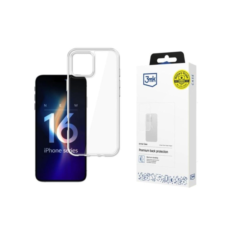 custodia 3mk armor case per iphone 16 pro max trasparente [5903108579759]