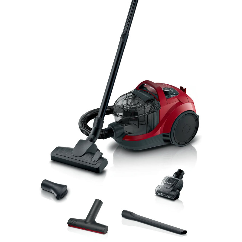 aspirapolvere bosch bgs 21car series 4 750w senza sacchetto 2l rosso/nero