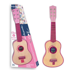 giocattolo meme music 959055 clara classic chitarra in legno rosa