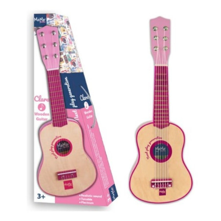 giocattolo meme music 959055 clara classic chitarra in legno rosa