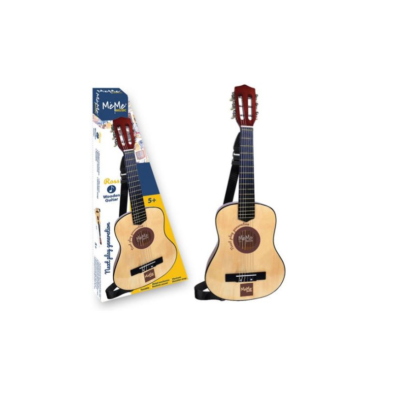 meme music 59075 ross classic chitarra in legno naturale/nero [59075]