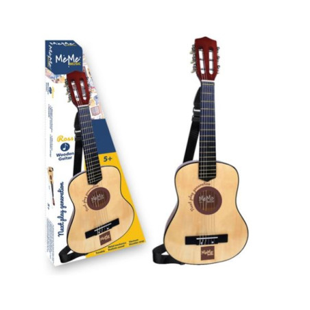 meme music 59075 ross classic chitarra in legno naturale/nero [59075]