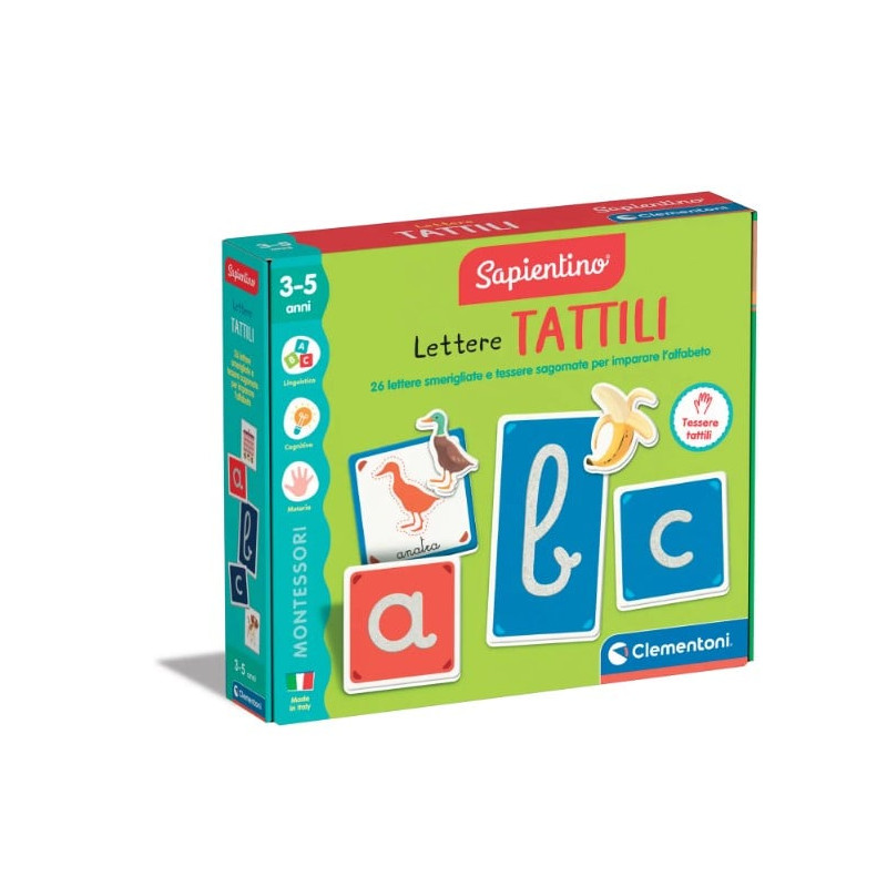 gioco educativo clementoni sapientino montessori lettere tattili