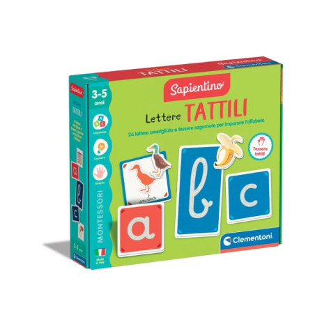 gioco educativo clementoni sapientino montessori lettere tattili