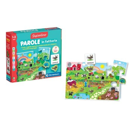 gioco educativo clementoni sapientino montessori parole fattoria