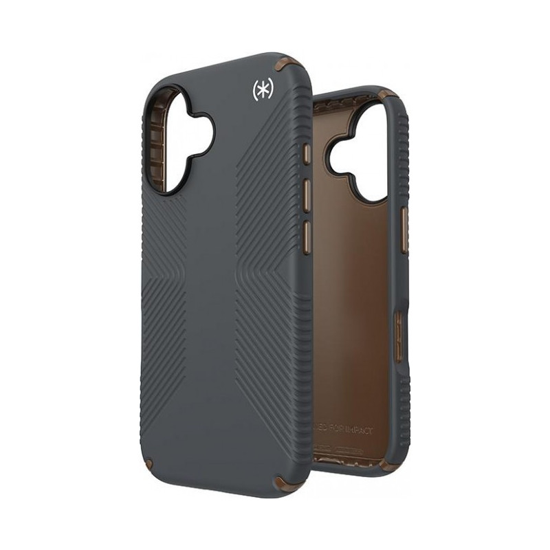 custodia speck presidio2 grip per apple iphone 16 in plastica grigio