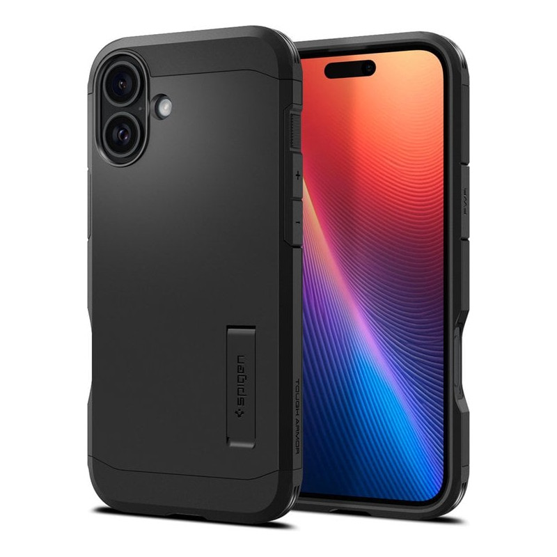 custodia spigen tough armor mag magsafe per apple iphone 16 nero