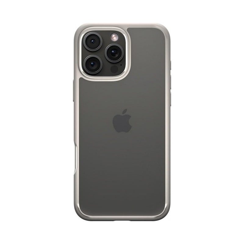 custodia spigen ultra hybrid per apple iphone 16 pro titanio [acs08127]