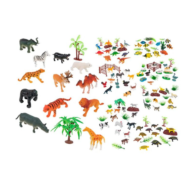 globo animali misti in barattolo con accessori 8pz multicolore