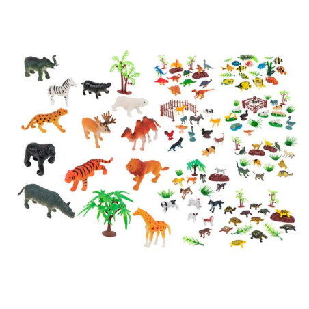 globo animali misti in barattolo con accessori 8pz multicolore