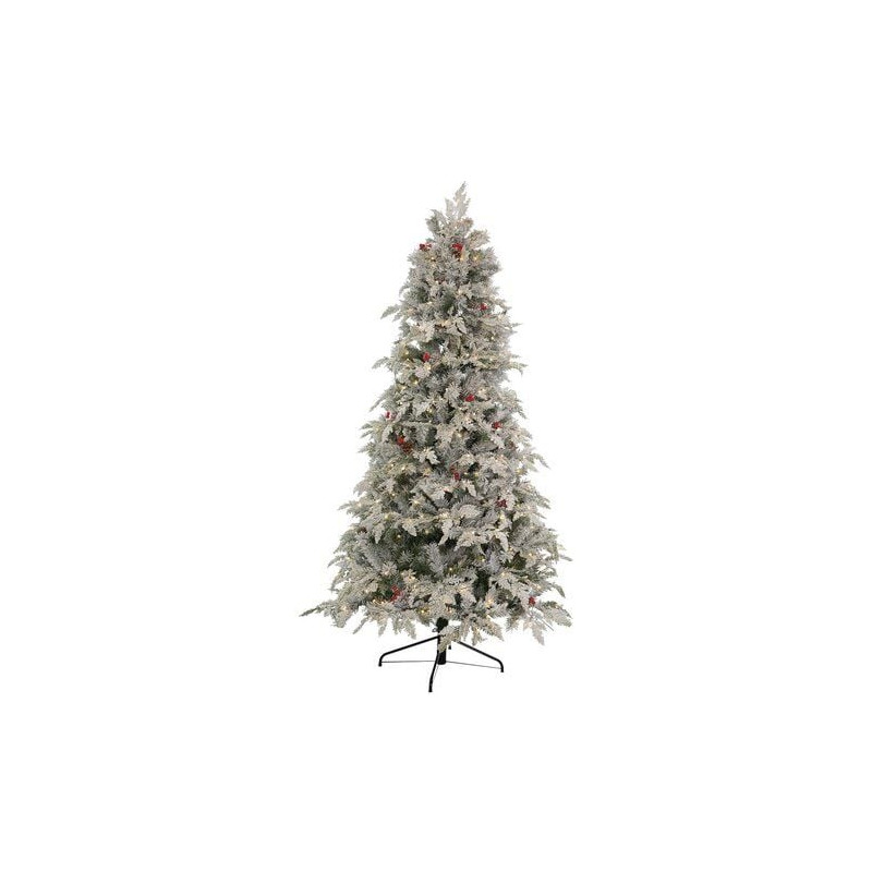 albero natale amicasa 500 luci led/916 rametti/127x210cm/verde inneva