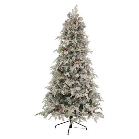 albero natale amicasa 500 luci led/916 rametti/127x210cm/verde inneva