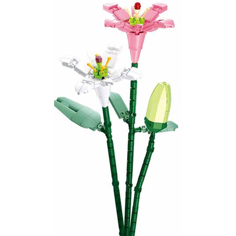 blocchi da costruzione sluban m38-b1101-07 gigli con vaso