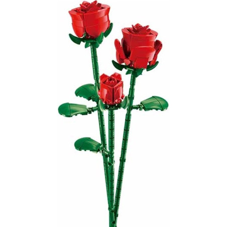 blocchi da costruzione sluban m38-b1101-04 rose rosse con