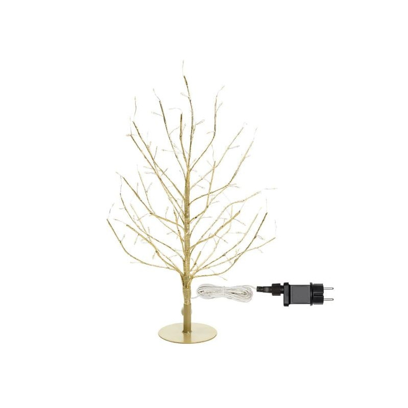 albero di natale lotti con 108 microled 45cm champagne