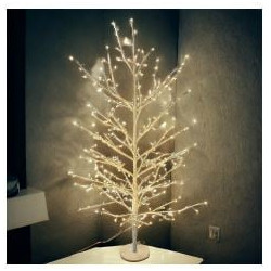 albero di natale lotti con 160 microled per uso interno 60cm bianco