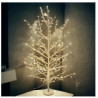 albero di natale lotti con 160 microled per uso interno 60cm bianco