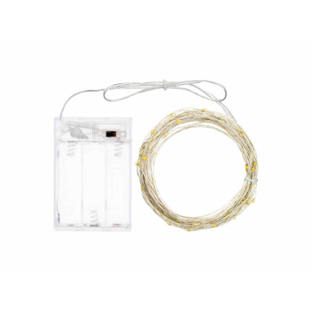 luci filo metallo lotti microled luce fissa con 100 led per uso interno/esterno