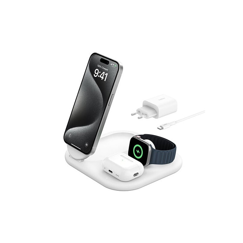 supporto di ricarica belkin boostcharge qi2 magnetico wireless 15w