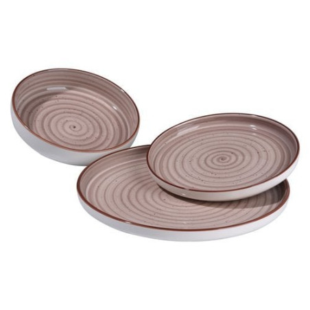 set piatti da tavola amicasa servizio piatti art 27 vertigo tortora