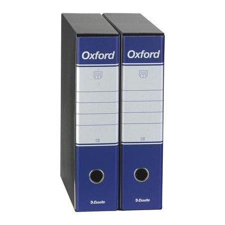 Registratore a leva esselte oxford g83 blu dorso 8cm formato commerciale