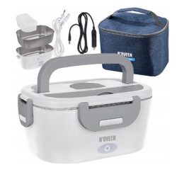 portapranzo elettrico n'oveen pearl grigio/bianco [lb715]