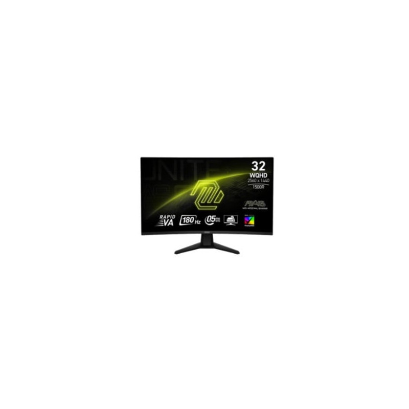 monitor led 31.5" msi mag 32cq6f quad hd 2560x1440/0.5ms/classe
