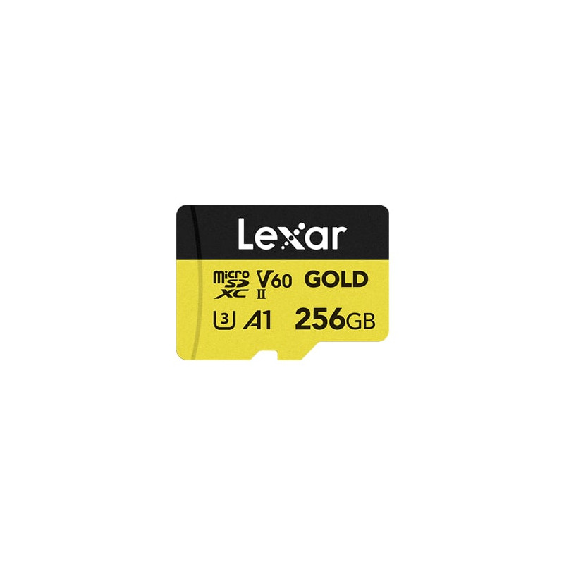 256gb scheda microsdxc lexar professional gold uhs-ii a1 c10