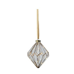 decorazione natalizia kaemingk diamante con micro led 20cm trasparente