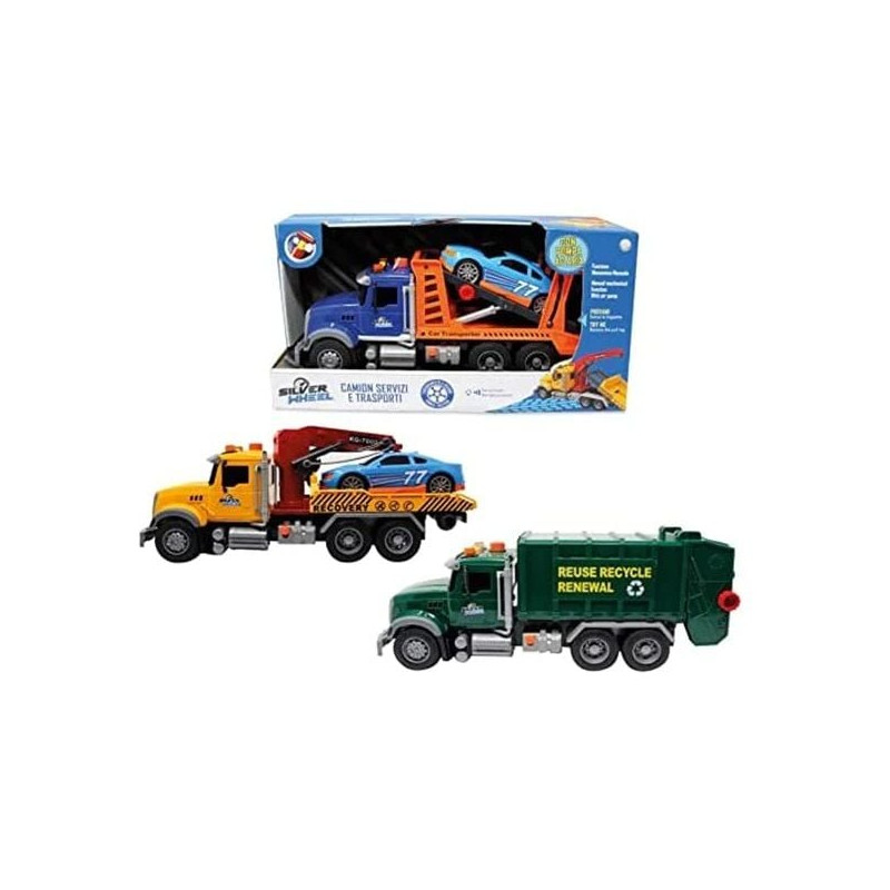 camion ods silver wheel 41415 servizi e trasporti con luci e suoni