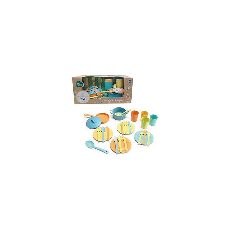 set da gioco ods maisonelle bio servizio stoviglie in plastica multicolore