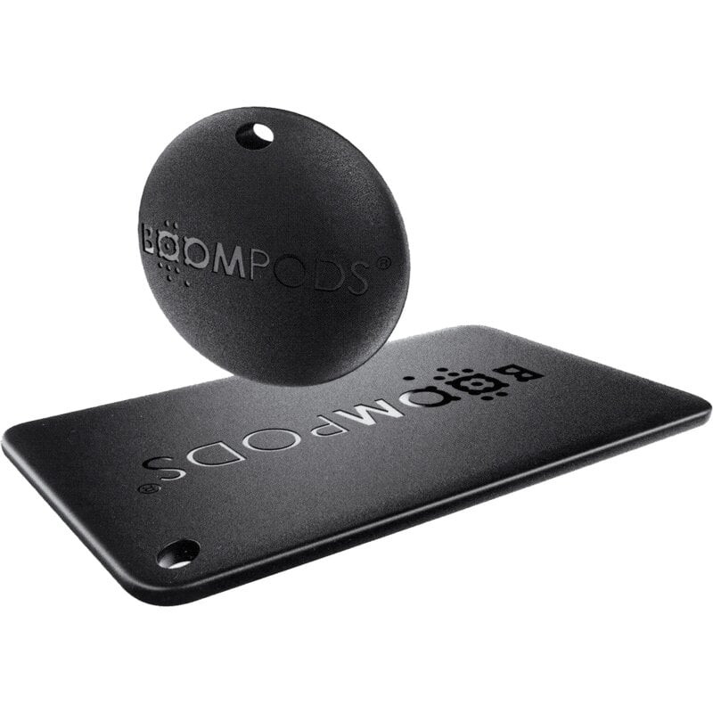 localizzatore boompods tag & card nero 2pz [tagbun]