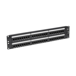 pannello patch eaton tripplite 48 porte 2u cat6/cat5 nero [n252-048]