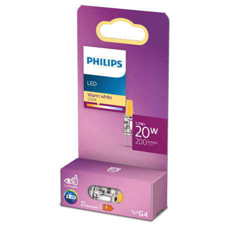 lampadina led philips capsule 20w capsule g4 1.7w 200lm classe f