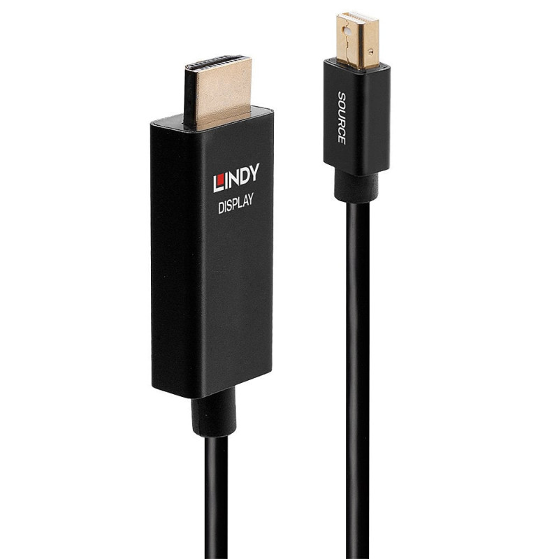 cavo adattatore lindy 40923 mini displayport a hdmi 4k60hz 3m nero